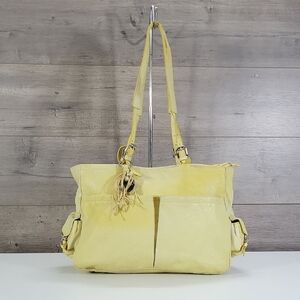 Mazzini Yellow Leather Shoulder Bag - Stylish Everyday Tote